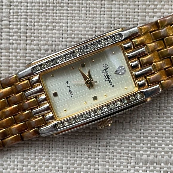 Precision by Gruen Women Wristwatch Gold Tone Quartz Analog Ladies Watch - Picture 7 of 11